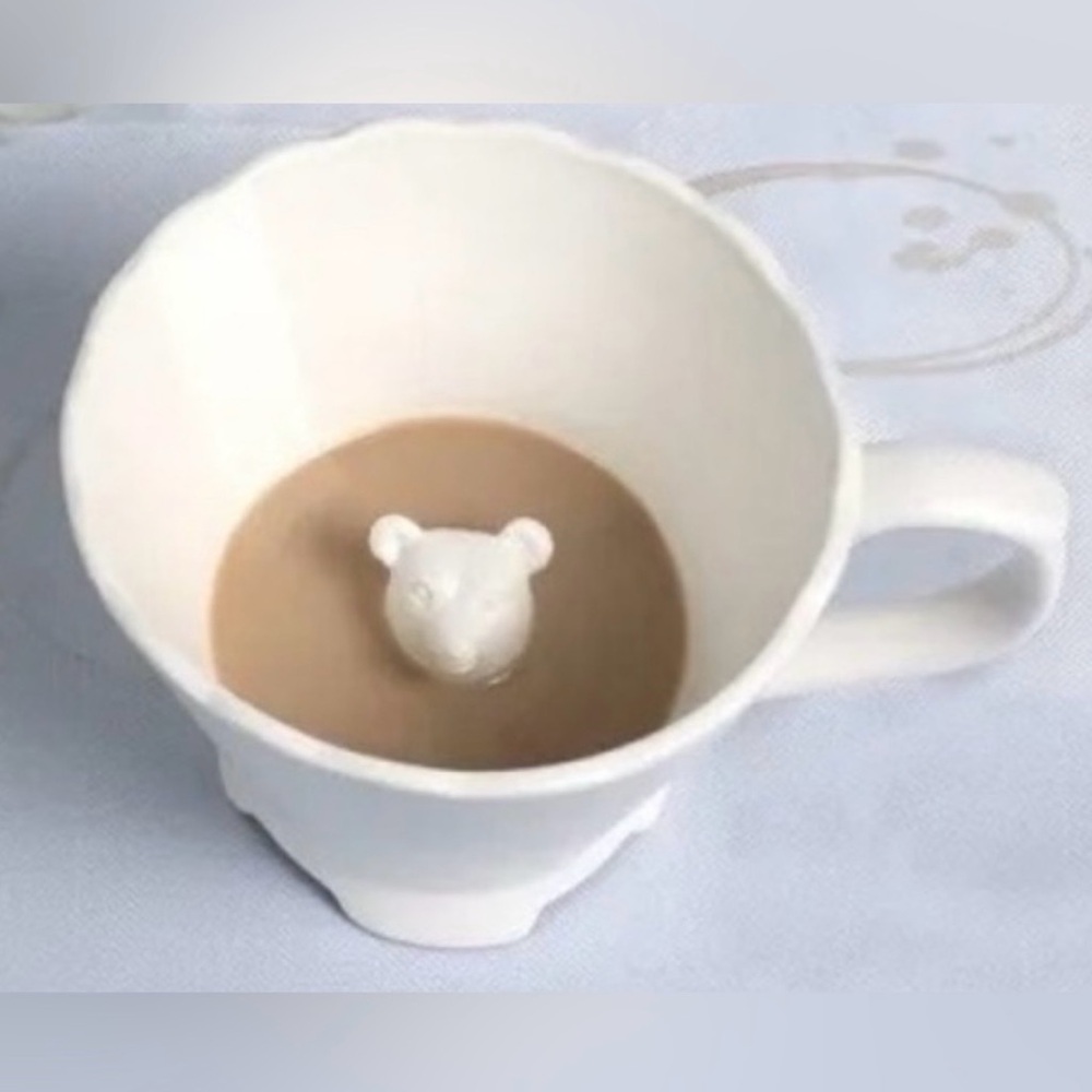 imm Living White Ceramic Hidden Animal Mug